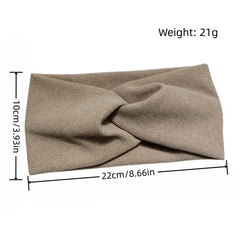 Fashion Autumn Winter Wide Edge Cross Stretch Fabric Women Girl Headband Headpiece Turban Bandage Hair Accessories Headwear