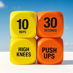Fitness Exercise Dice Funny Gym Exercise Dice Game High Strength Training Equipment for Stilt Jumps and Push-ups Home Gym