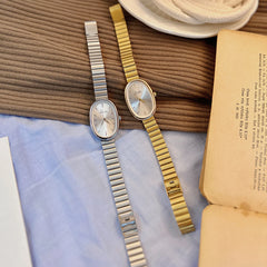 1pc New Fashionable Women's Watch With Gold Bracelet, Vintage & Luxury Ins Style, Elegant & Versatile Quartz Watch ladies watch