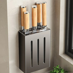 Kitchen knife storage box, knife holder, non-perforation, wall-mounted rack, kitchen items,kitchen accessories organizer