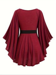 New autumn and winter European and American fashion women's clothing, oversized with an irregular hem, solid color, heart-shaped