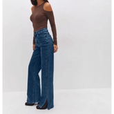 Fashion Is Not Outdated Women's Elastic Wide-leg Jeans Women's European and American Women's Clothing Casual and Versatile