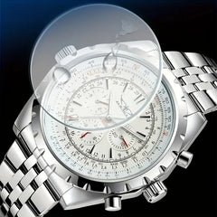 High-End Men's Watches Are a Stylish and Functionally Practical Mechanical Timepiece Made of Stainless Steel, Featuring a Hollow Design and a Large Dial. Its Attractive Appearance Makes It Suitable for Everyday Gifts, and It