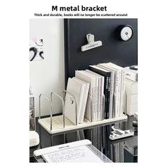 Desktop Bookshelf Non-Slip Base Modern Minimalist Office Desk Organizer Shelf Study Table Storage Rack