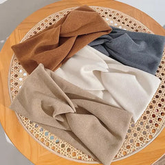 Fashion Autumn Winter Wide Edge Cross Stretch Fabric Women Girl Headband Headpiece Turban Bandage Hair Accessories Headwear