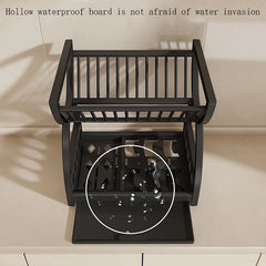 Kitchen Utensil Storage Rack, Desktop Double-Layer Dish Storage Rack, Kitchen Drain Rack That Saves Storage Space