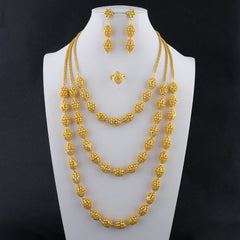 women jewelry set indian arabic african ethiopian golden color jewelry set Hollow Out Oval Necklace Earrings Ring free shipping