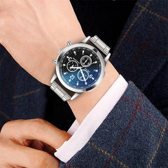 1/2PCS Men Business Watches Fashion Men's Steel Band Quartz Watch with Bracelet(Box not Included)