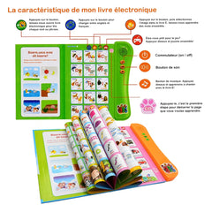 Kids Talking Book French English Interactive Early Education Toy Preschool Language Learning Aid Best Gift for Children