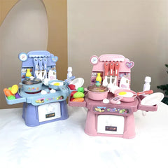 Kids Electric Kitchen Toy Set with Light & Sound Effects, Fun Educational Cooking Playset for Imaginative Role Play & Learning