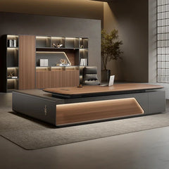 Home Office Writing Desk Modern Executive OfficeDesk Furniture Computer Desk L Shape ComputerDesk With Storage Office Desks