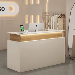Decoration Luxury Reception Desks Display Counter Salon Reception Desks DesignModern Mostrador Negocio Commercial Furniture