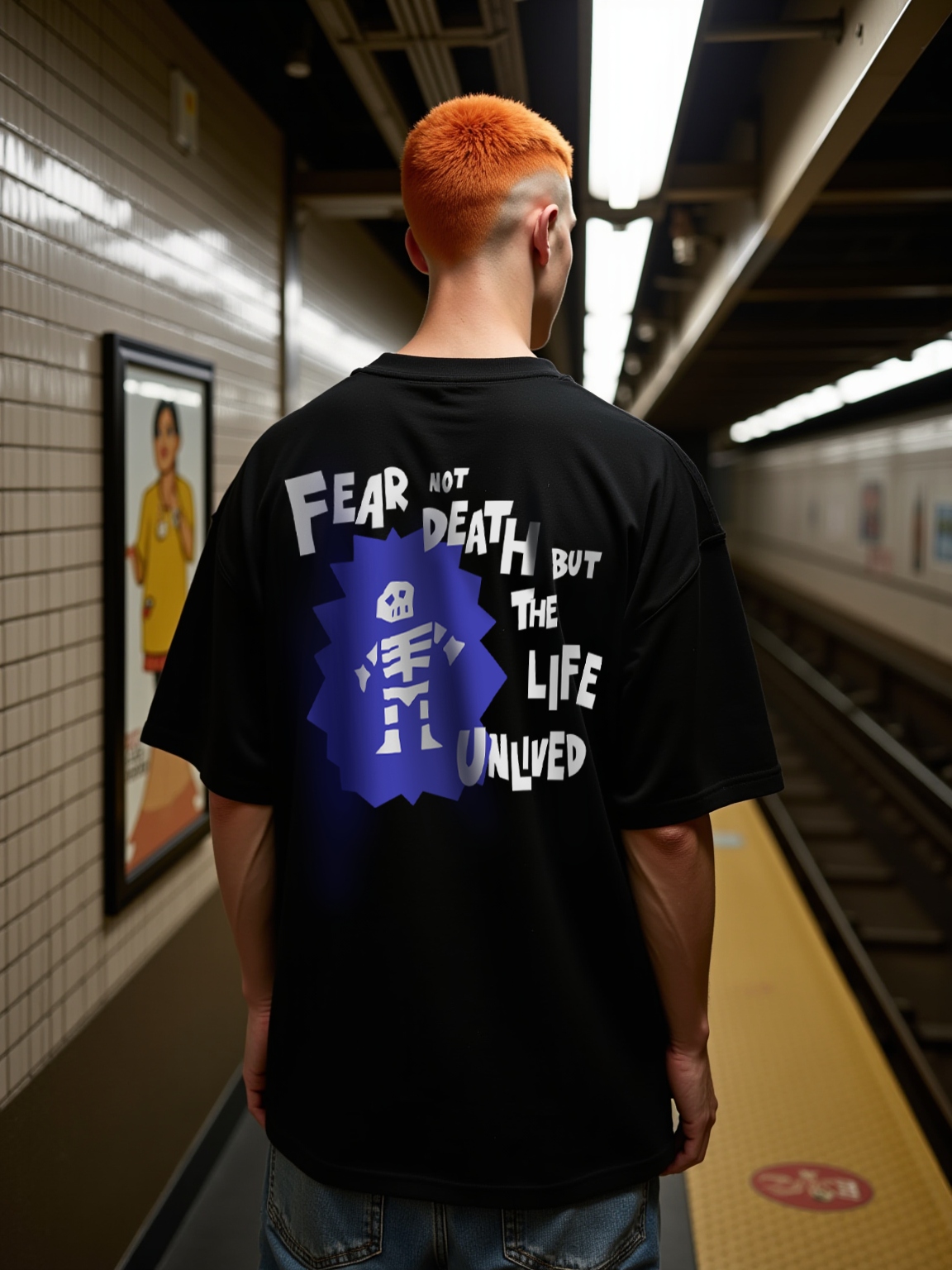 FEAR NOT DEATH / Oversized T-shirt