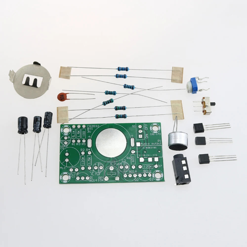 1Set DIY Hearing Aid Electronic Kit 3V Amplifier Set Audio Amplification Practice Teaching Competition Electronic DIY Accessorie