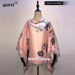 Fashion европейская одежда For Women Popular Thailand Summer Bohemian Printed Batwing Sleeve Silk kaftan Blouse For Night Party