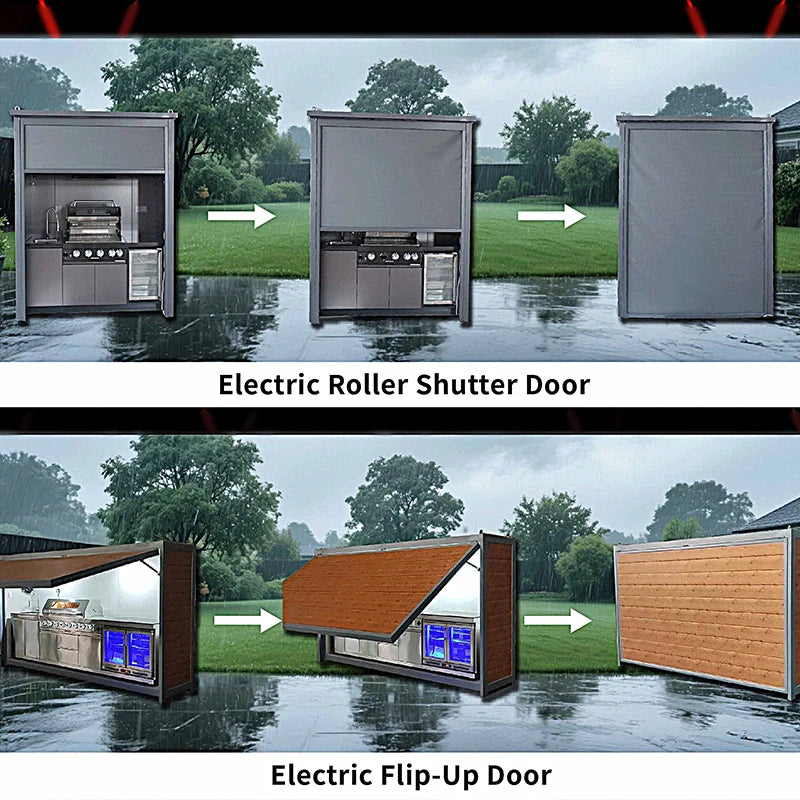 Mobile folding kitchen, outdoor campsite, scenic area, courtyard, barbecue party, high-end open kitchen