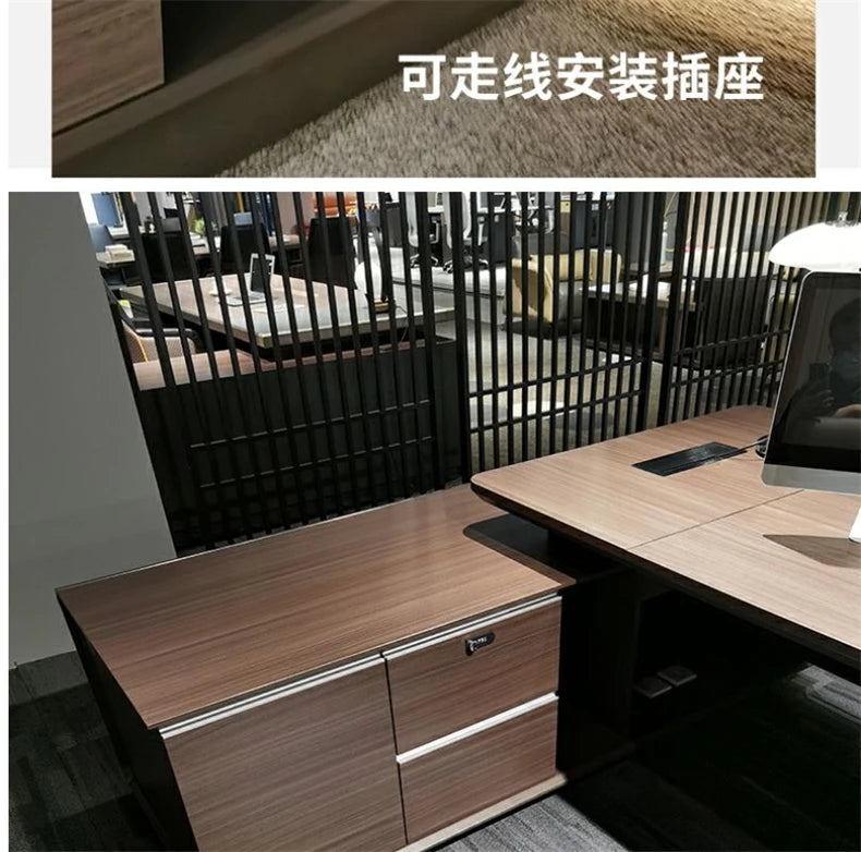 In Stock Standing Office Desk Executive Boss Minimalist High Quality Office Desk Modern European Escritorio Oficina Furniture