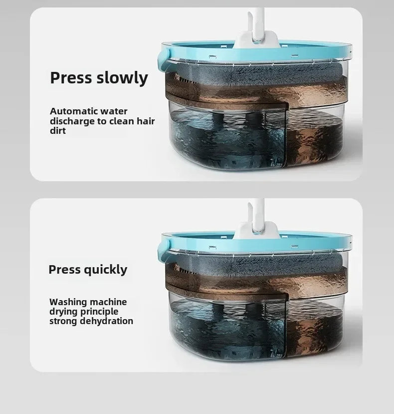 Clean and Dirty Water Separation Rotary Mop, No Need for Manual Cleaning, Quickly and Neatly Completes Home Cleaning
