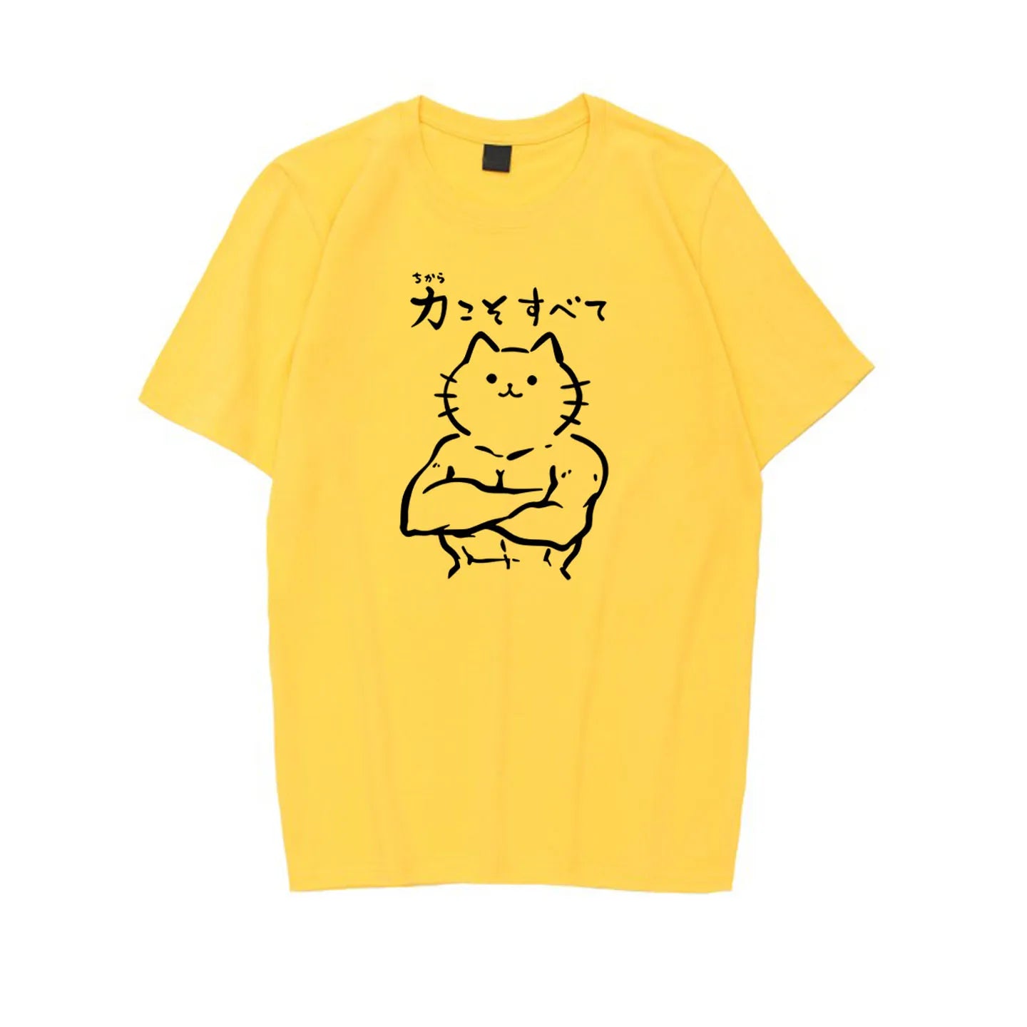 Fitness Gym  Series Loose Unisex Short Sleeve T-Shirt Breathable Cotton Polyester Blend round Neck Print Casual Tee