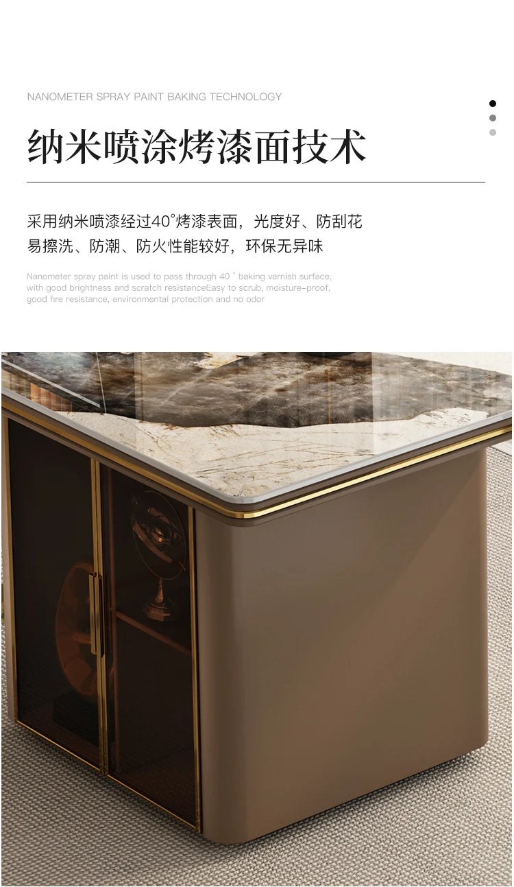 Contemporary Luxury Sedentary Desk Spacious Office Desk Table Standing Design Ideal Modern Workspaces Bureau Home Accessories