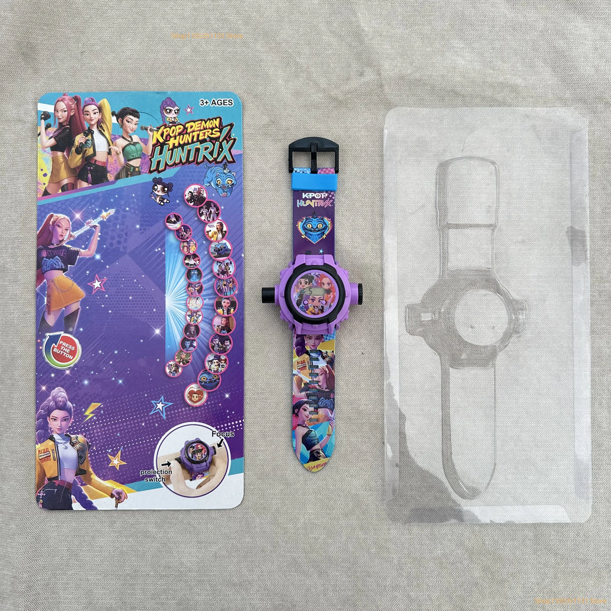 Kids Projection Watch 24 Images Cartoon Digital Electronic Wristwatch Multifunctional Toy Watch for Fans Birthday Party Favors