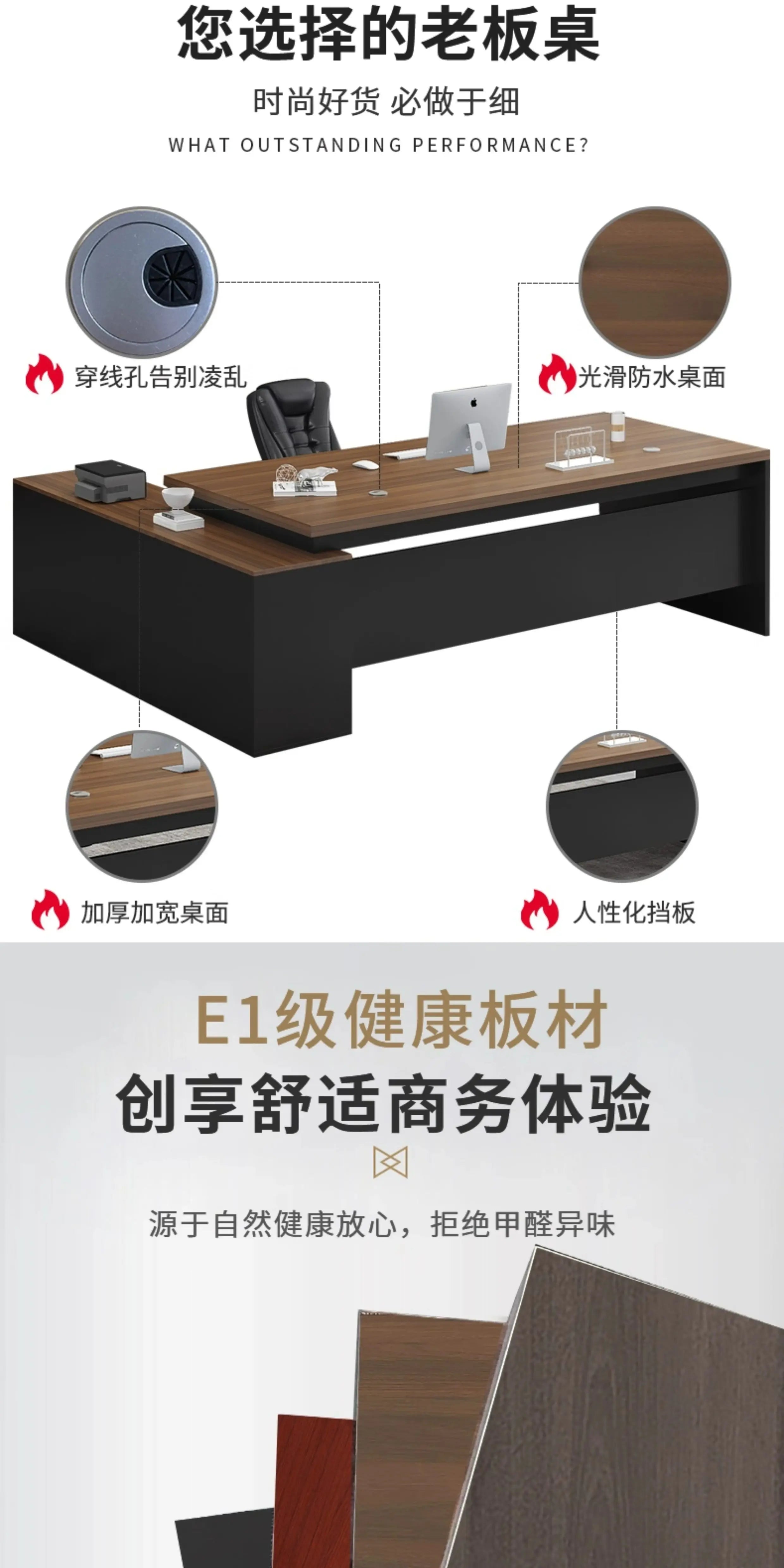 Standing Aesthetic Office Desk Design Large Organizers Modern Fashion Office Desk Interior Mesas Escritorio Room Furnitures