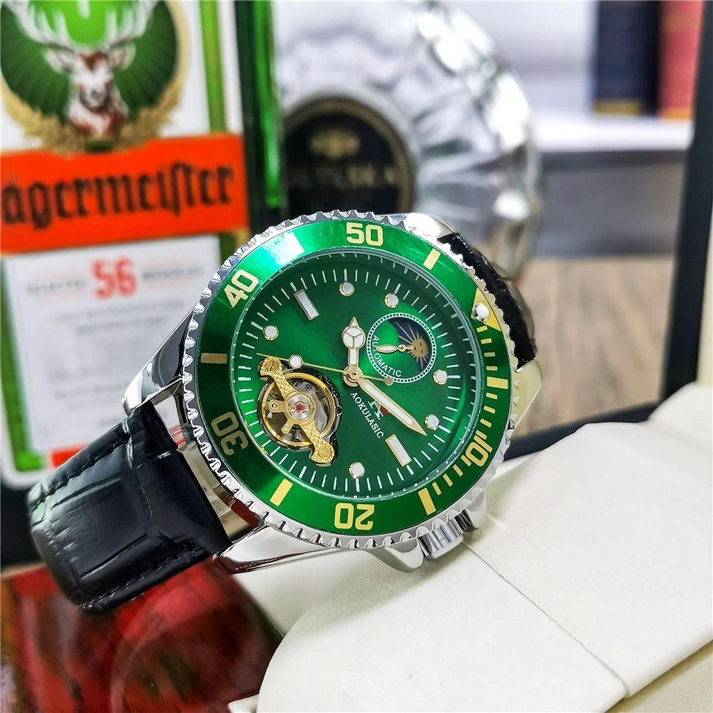 Series of Men's Watches, Fully Automatic Mechanical Watches, Hollow Design, Waterproof, High-End, Light Luxury, Fashionable, Business Casual, Simple, Stylish, Social, Trendy Men's Watches