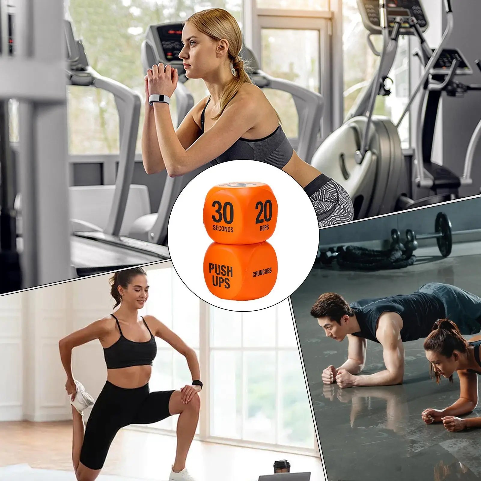 Fitness Exercise Dice Funny Gym Exercise Dice Game High Strength Training Equipment  for Stilt Jumps and Push-ups Home Gym