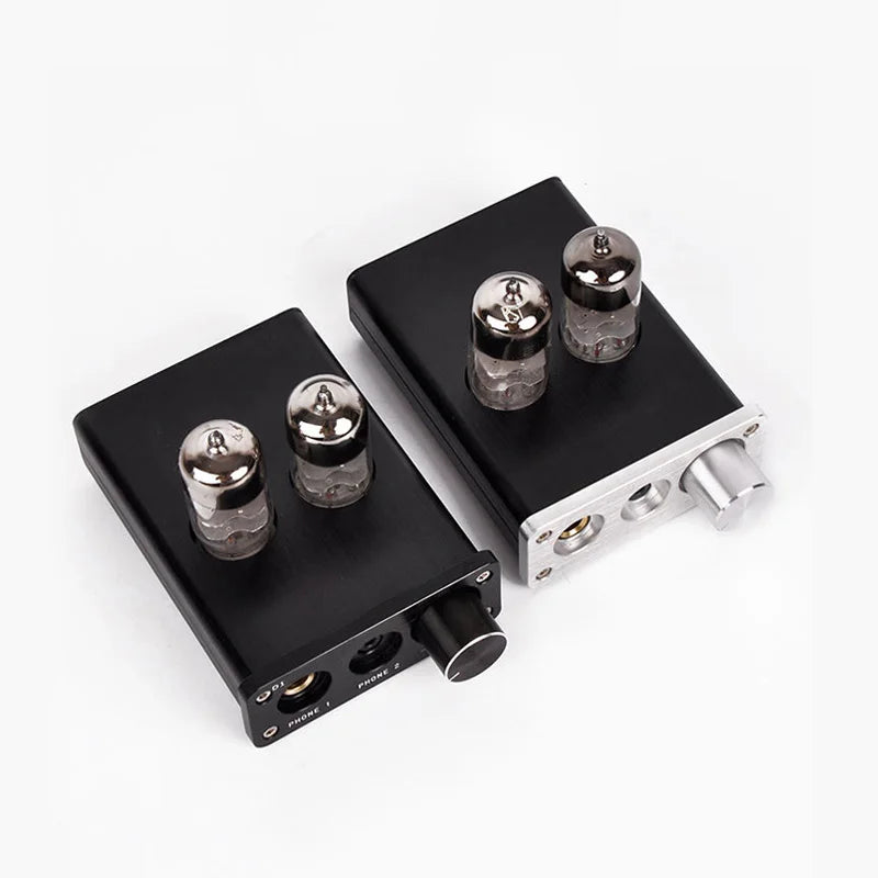 Audiophile Tube Headphone Amplifier 6J9 Tube Mini Audio Preamplifier PC-USB External Sound Card Can Drive 16-600Ω Headphones