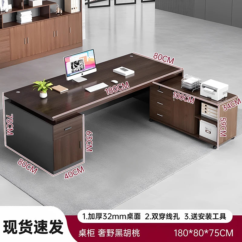 Cabinet Aesthetic Modern Desk Black Unique Gaming Computer Office Desk Design Writing Biurka Komputerowe Home Accessories