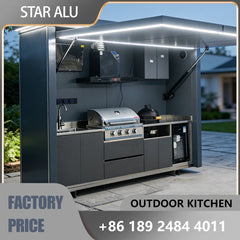 Mobile folding kitchen, outdoor campsite, scenic area, courtyard, barbecue party, high-end open kitchen
