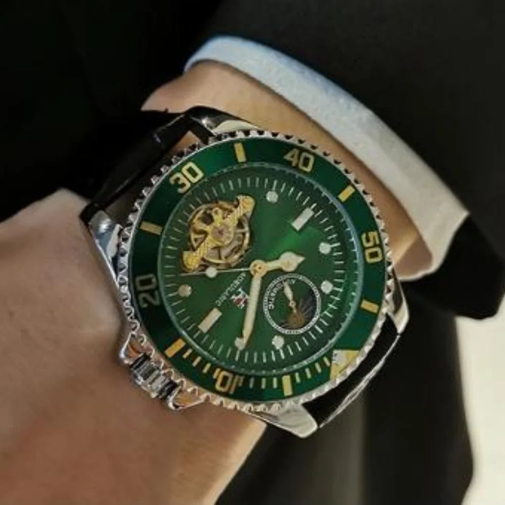 Series of Men's Watches, Fully Automatic Mechanical Watches, Hollow Design, Waterproof, High-End, Light Luxury, Fashionable, Business Casual, Simple, Stylish, Social, Trendy Men's Watches