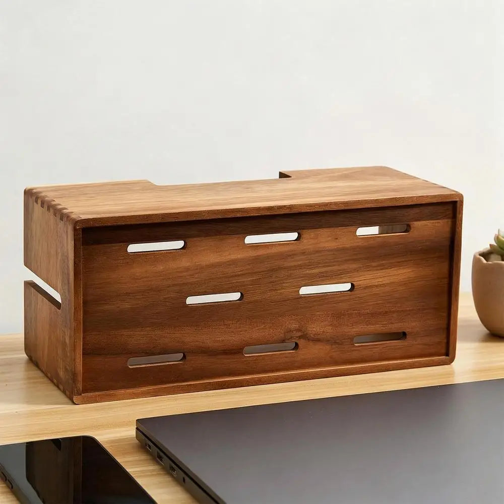 Cord Organizer Box Storage Box Large Capacity Data plug board Storage Box Desktop Cable Management Box Router Bracket