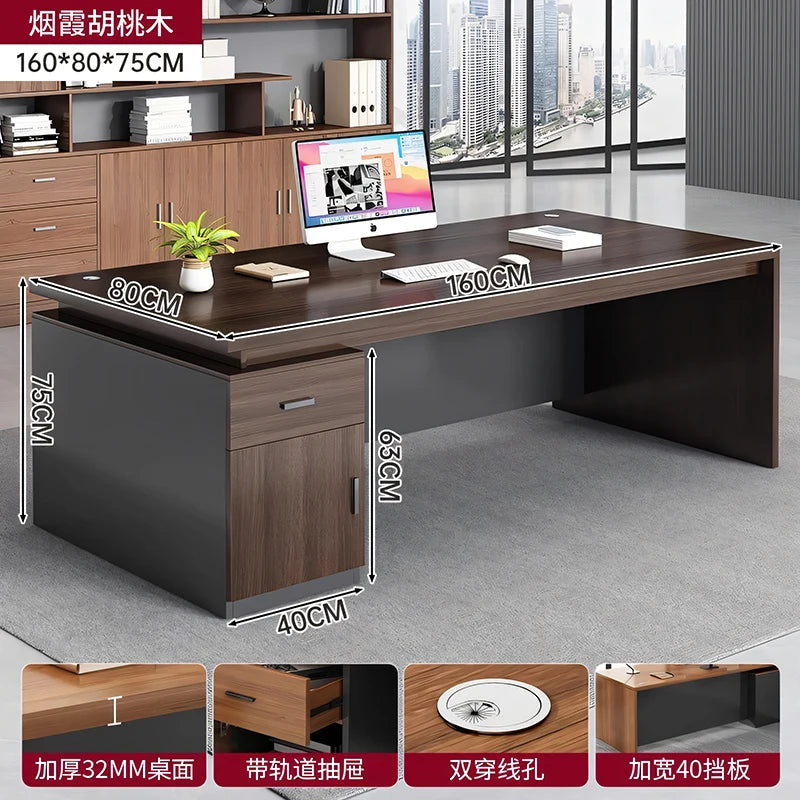 Cabinet Aesthetic Modern Desk Black Unique Gaming Computer Office Desk Design Writing Biurka Komputerowe Home Accessories
