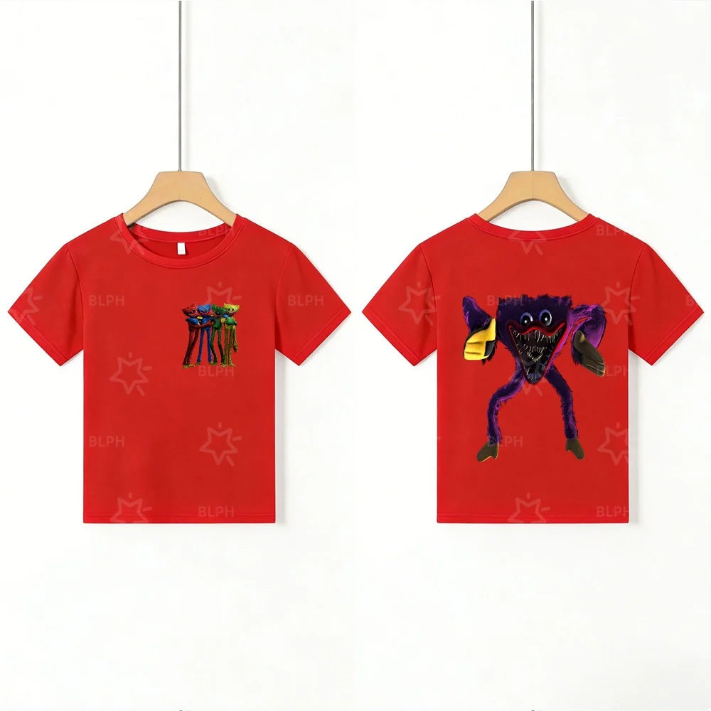 Kids T - Shirt with Scary Cartoon Girl Graphic, Unique Design for Children, Top - Quality Fabric, Perfect Choice for Casual Wear
