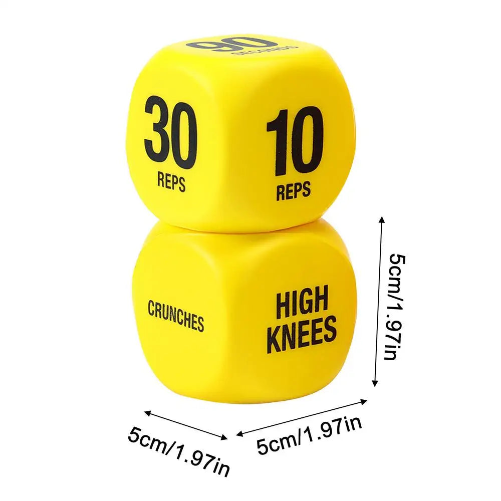 Fitness Exercise Dice Funny Gym Exercise Dice Game High Strength Training Equipment  for Stilt Jumps and Push-ups Home Gym