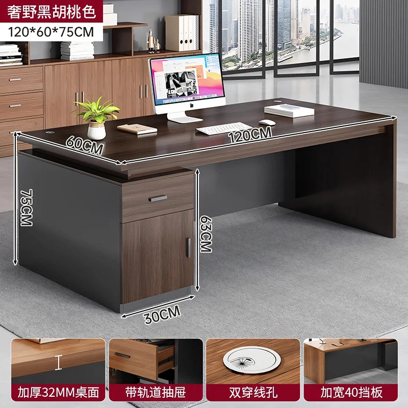 Cabinet Aesthetic Modern Desk Black Unique Gaming Computer Office Desk Design Writing Biurka Komputerowe Home Accessories