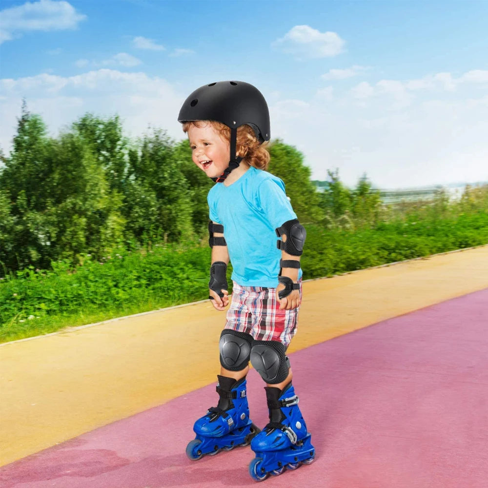 Kids Knee Pads Elbow Pads Age 3-7 Toddler Boys Girls, 6 In 1 Protective Gear Safety Set with Wrist Guard for Skating Cycling New