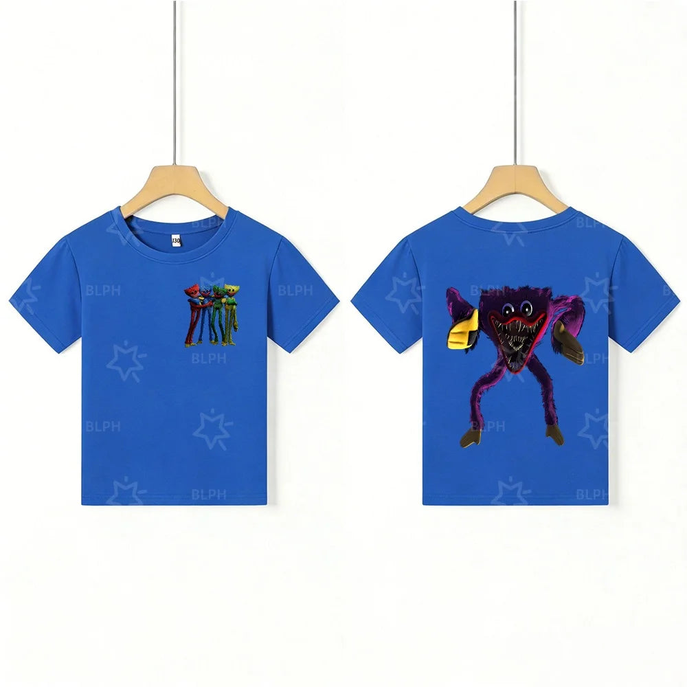 Kids T - Shirt with Scary Cartoon Girl Graphic, Unique Design for Children, Top - Quality Fabric, Perfect Choice for Casual Wear