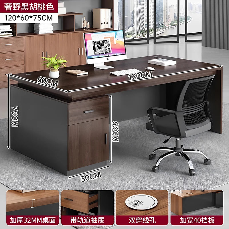 Cabinet Aesthetic Modern Desk Black Unique Gaming Computer Office Desk Design Writing Biurka Komputerowe Home Accessories