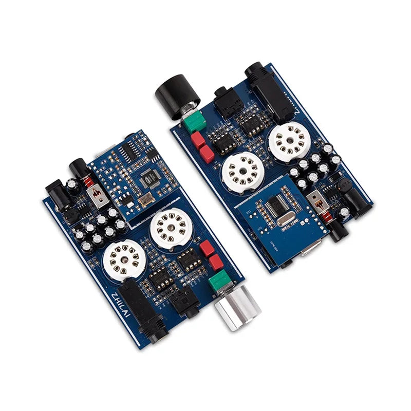 Audiophile Tube Headphone Amplifier 6J9 Tube Mini Audio Preamplifier PC-USB External Sound Card Can Drive 16-600Ω Headphones
