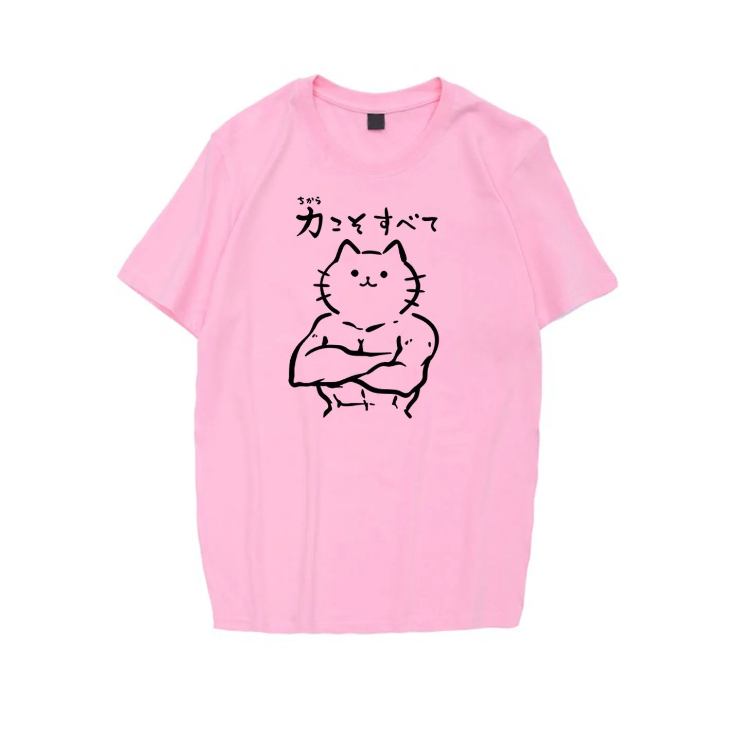 Fitness Gym  Series Loose Unisex Short Sleeve T-Shirt Breathable Cotton Polyester Blend round Neck Print Casual Tee