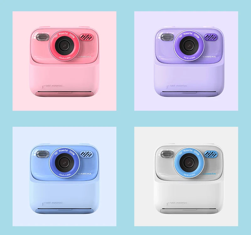 Kid Camera Instant Print Photo Kids Digital Camera Children Video Recorder Toys Pocket Thermal Photo Printer for Boys Girls Gift