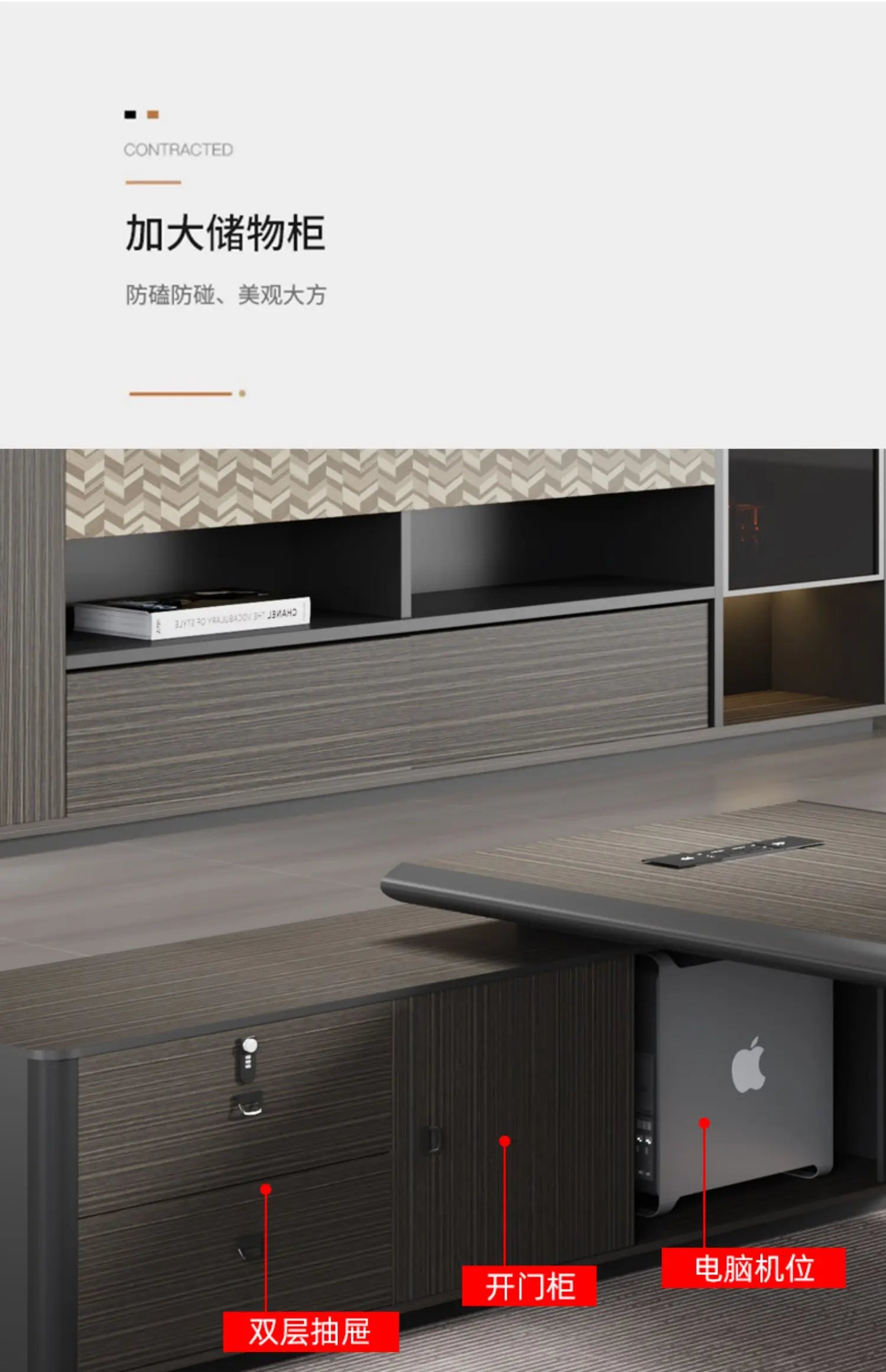 Office Desk, Simple And Modern Manager Executive Desk, Painted Light Luxury Large Class Office Desk