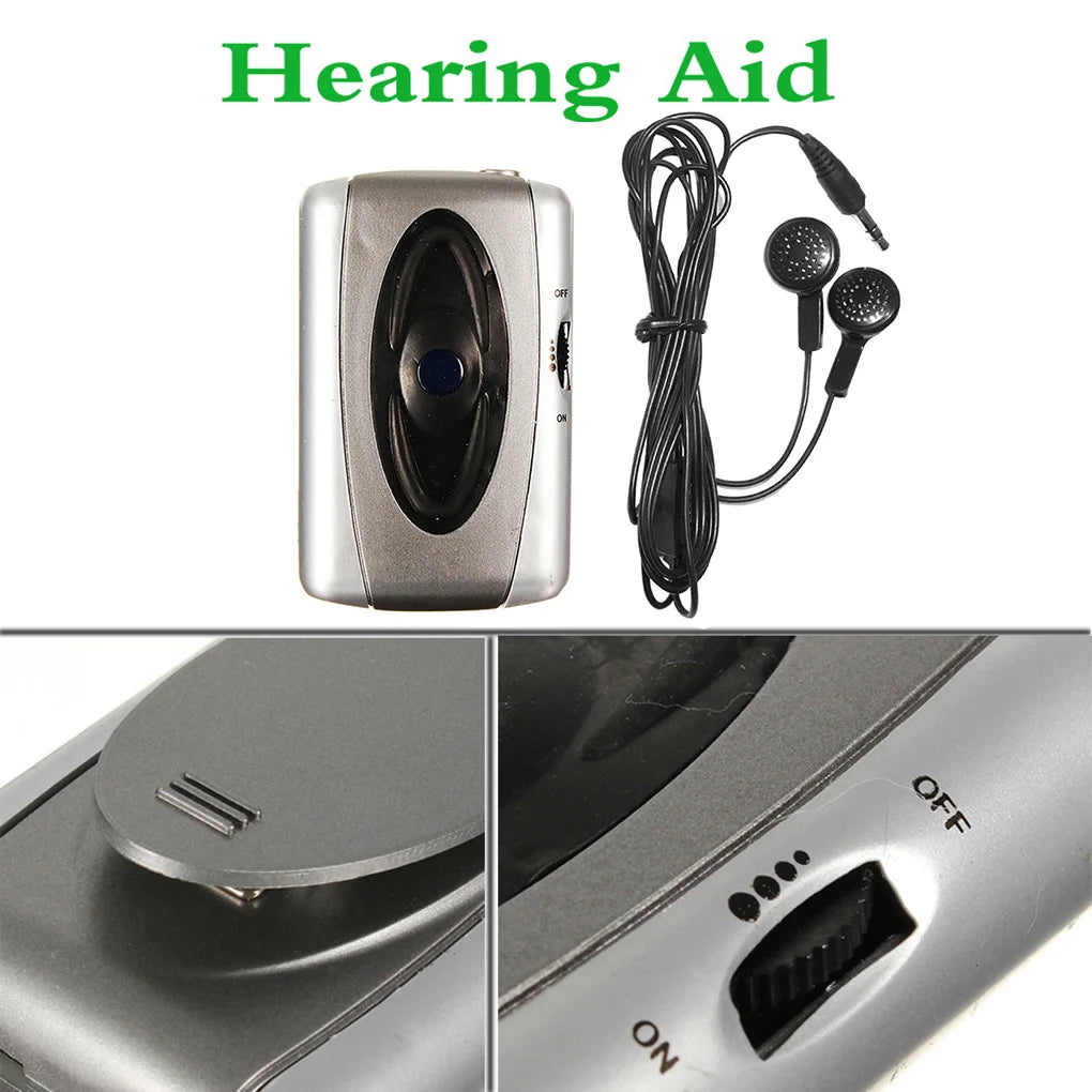 TV  Sound Amplifier with Headphone Assistance Device Listen Care Audio Loud-speaker Operated Voice Microphone Home