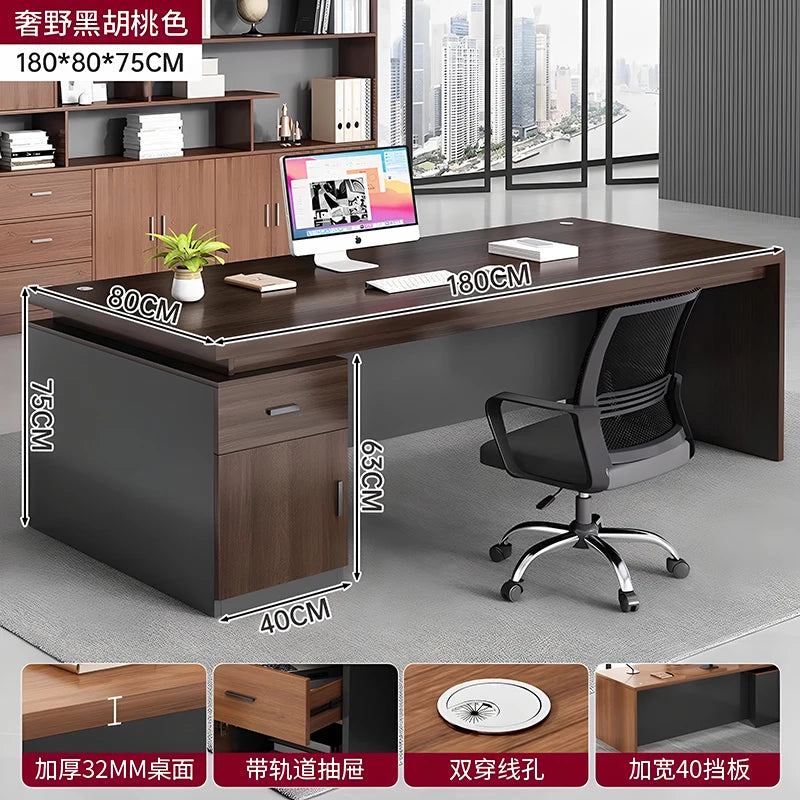 Cabinet Aesthetic Modern Desk Black Unique Gaming Computer Office Desk Design Writing Biurka Komputerowe Home Accessories