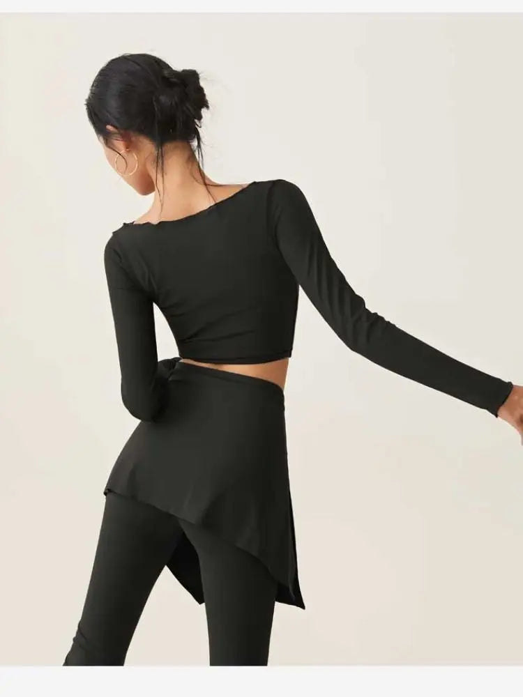 Fitness Yoga One-Piece Short Skirt Women's Running Training Sporty Chic Slimming Pilates  Skirt A-Line Polyester Fiber
