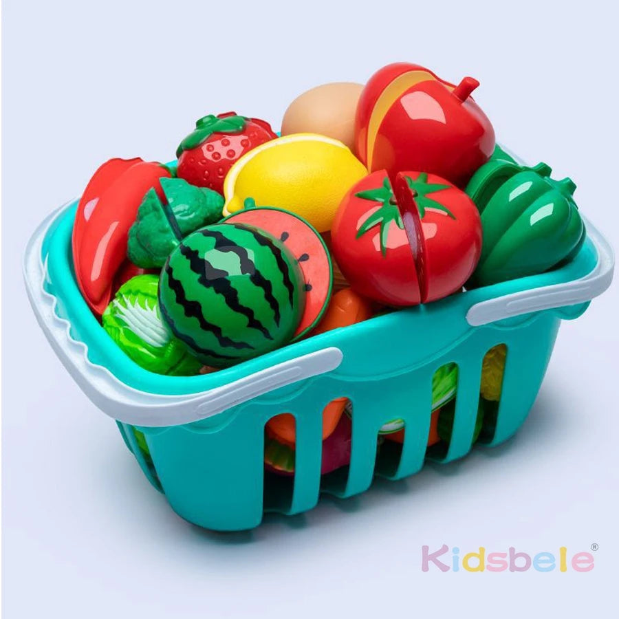 Large Kids Play Kitchen Set – Pretend Cooking Toys with Pots, Utensils, Stove & Food Accessories for Role Play