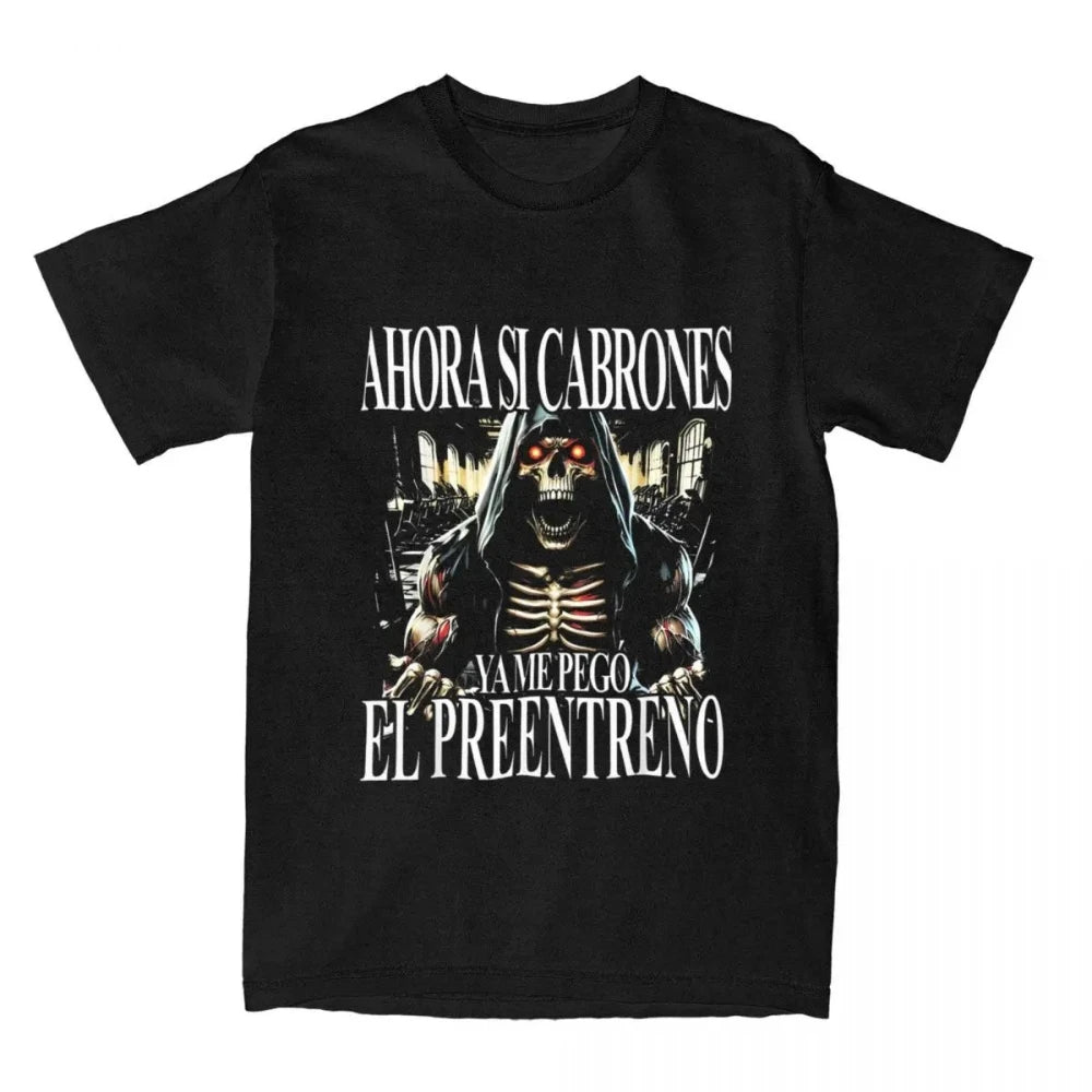 Fitness T-shirt  Calacas Chidas Gym Fitness Con Frases Sarcasticas T-shirt Men Women Retro Tees Tops Streetwear Casual Unisex