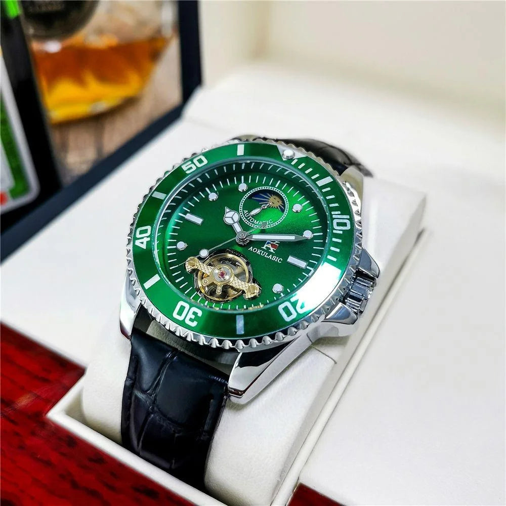 Series of Men's Watches, Fully Automatic Mechanical Watches, Hollow Design, Waterproof, High-End, Light Luxury, Fashionable, Business Casual, Simple, Stylish, Social, Trendy Men's Watches